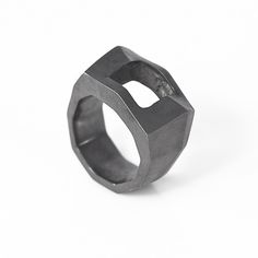 Via Bari Ring oxidised silver | SMITH/GREY #mens #accessories #white #b&w #silver #damaged #black #texture #jewellery #men #jewelry #and #fashion #ring #grey