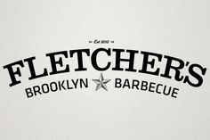 Fletcher's Brooklyn Barbecue #branding #barbecue #identity #fletchers #custom #logo #brooklyn #typography