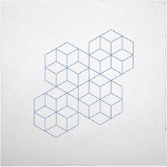 #339 Cubic dance – A new minimal geometric composition each day