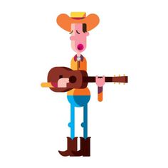 Country singin. #geometric #people #illustration #minimal #face #character