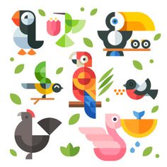 Magic-birds #icon #birds #illustration #geometric