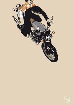 Angels from Hell by Chris Thornley #illustration #motorcycle