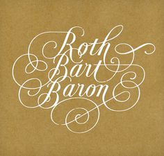 Roth Bart Baron #album #design #graphic #cover #caligraphy #typography