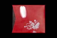Miles Davis and John Coltrane #red #print #design #graphic #package