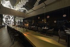 Asian Restaurant with Interactive Light Installation - #restaurant, restaurant, #decor, #interior, interior design