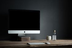 Lift - For iMac #walnut #riser #stand #office #wood #desk #imac