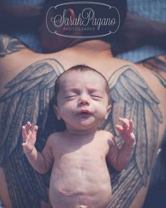 Angel Baby Dad Love Mignon #born #tattoo #wings #baby #new