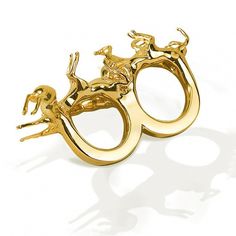 Knuckleduster with Horses — SMITH/GREY Jewellery Design Studio #smithgrey #jewellery #gold #fashion #ring #knuckleduster