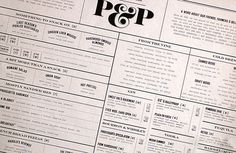 Proof and Provision #layout #menu #typography