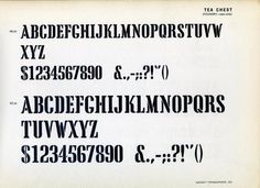 Tea Chest type specimen #type #specimen #typography