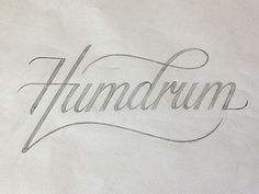 Dribbble - Humdrum logo (sketch) by Simon Ã…lander #lettering #logo #drawn #type #hand #awesome #sketch