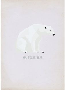 Mr Polar Bear - Hadrien Degay Delpeuch #polar #vector #print #paper #illustration #gif #poster #bear #animal