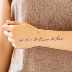 Image #live #calligraphy #tattoo #learn #love #typography