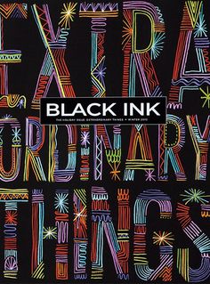 Black Ink Magazine cover by Mike Perry #type