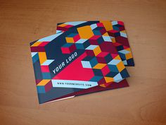 Square Cool Colorful Pattern Trifold. #inspiration #brochure #editorial #trifold #pattern #colorful #creative #template