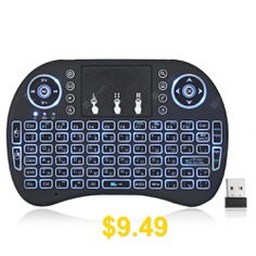 V8S #2.4GHz #Wireless #Air #Mouse #Mini #Keyboard #Touchpad #Russian #Version #- #BLACK