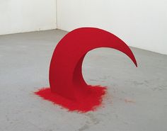 Anish Kapoor | PICDIT #sculpture #red #color #sand #art