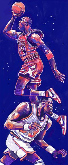 Michael Jordan Patrick Ewing Jumpman "Jam" 12″x29″ Digital. 2015.