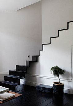 Loft with graphic stairs by Andreas Martin-Löf