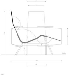 020 long chair & 021 wine table – Andreas Aas – WHAT WE DO IS SECRET #furniture #drawings #chairs