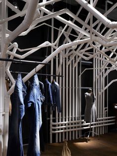 Nature Factory / Suppose Design Office #store #white #pipe #tree