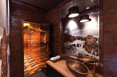 Desired bathroom atmosphere - colours #interior #design #bathroom #bathtub #decoration