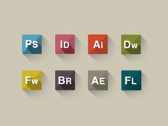PSD Freebie : Adobe Icon sets #flat #icons