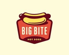Big Bite Hot Dogs #hot #brand #identity #logo #dog
