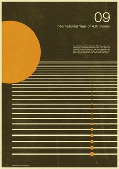 Year of Astronomy poster design | David Airey, graphic designer #modernism #minimalist #david #airey