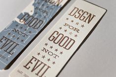 Bookmarks | Cast Iron Design Company #design #iron #letter #press #cast #typography