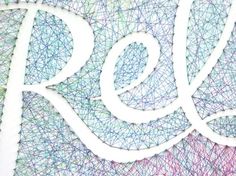 Artist Creates Typography Piece Out Of Pins and String - DesignTAXI.com #unwind #relax #typography