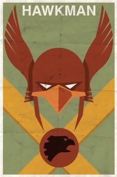Vintage Style Comic Character Posters | Paper Crave #hawkman #vintage #poster