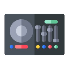 See more icon inspiration related to DJ, mixer, vinyl, dj mixer, music and multimedia, turntable, music player, electronics, record player and technology on Flaticon.