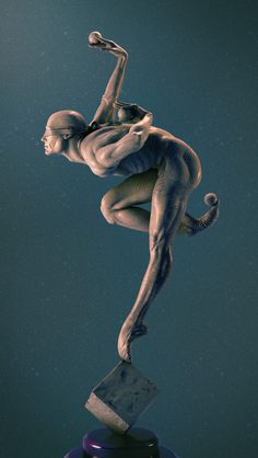 3D Character Portfolio on Behance #form #pose #muscles #blindfold #foot #ballet #tiptoe #balance #surreal #physique