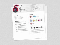 Free Square Resume Template in PSD File Format