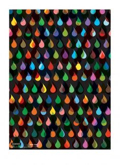 Tips til indretning, Køb grafisk designplakater til væggen, Gode ideer til boligen, Grafiske mønstre, Typografiske plakater. #rain #colour #art #poster #patterns