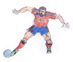 Specialmagazin #illustration #drawing #man #football #soccer #kick #character