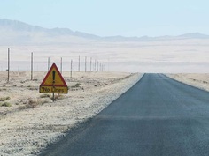 Lonely Road Signs of Namibia: Landscape Photography by Helin Bereket