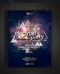 Free Music Party Flyer PSD Template