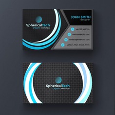Modern spherical business card Free Psd. See more inspiration related to Logo, Business card, Mockup, Business, Abstract, Card, Template, Office, Visiting card, Presentation, Stationery, Corporate, Mock up, Company, Modern, Branding, Visit card, Identity and Brand on Freepik.