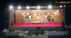 small but sweet wedding stage