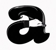 Typeverything.com a - Typeverything #white #black #comb #hair #letter #illustration #type