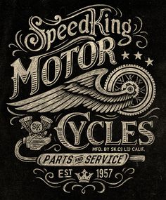 Motorcycle inspired vintage graphics