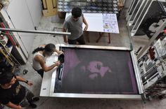 Back to Basics / Huge Silkscreen Print on Behance #giant #lines #print #screen #portrait #poster #huge