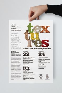 Textures Collettiva Contemporanea on the Behance Network #festival #design #graphic #contemporary #textures #poster #art #numbers #layout #typography