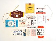 WANKEN - The Blog of Shelby White » Vintage Airline Tags #baggage #tags #vintage #airline