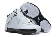 Jordan Retro 18 Original OG Basketball Shoes Kids Size White Black Chrome #shoes