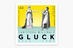 Optik — Briefmarken-Entwürfe - Christoph Willibald Gluck #stamp