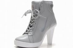 Nike Dunk SB Mid Heels Grey/White #shoes