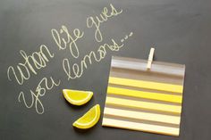 DIY Striped Ombre Party Favor Bags #yellow #neon